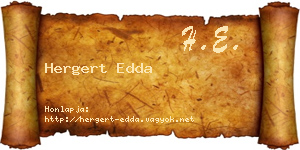 Hergert Edda névjegykártya